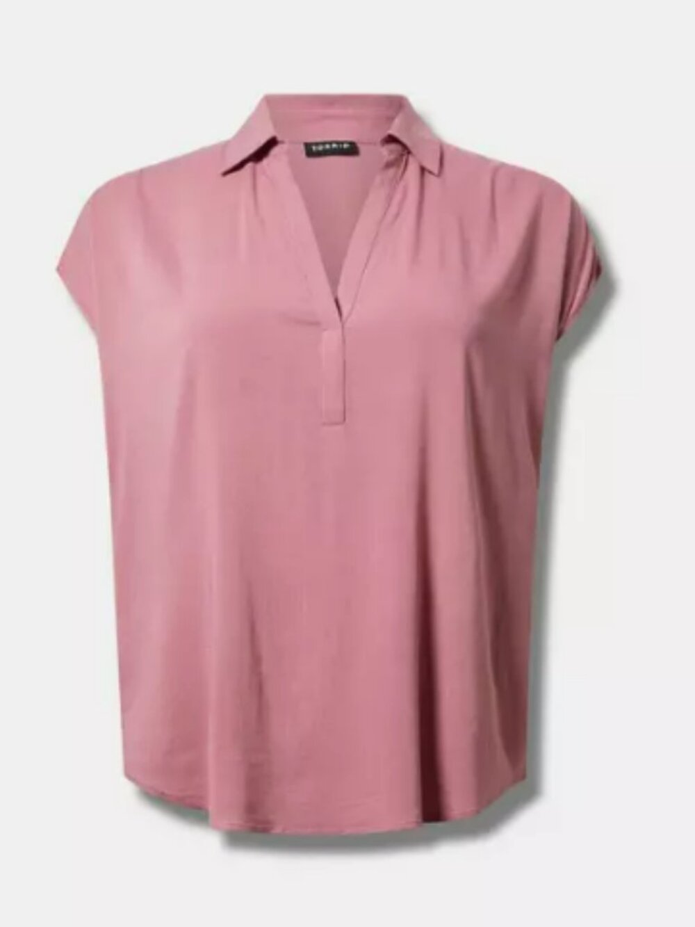 NWT Torrid Rayon Slub Collared Dolman Popover Blouse in Mesa Rosa | Size 1 (XL)